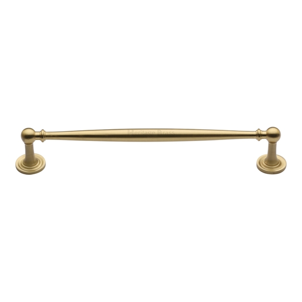 C2533 203-SB • 203 x 228 x 38mm • Satin Brass • Heritage Brass Elegant Cabinet Pull Handle